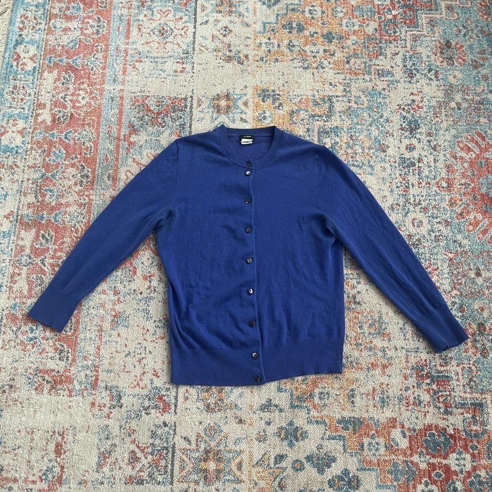 Jcrew vintage cotton 3/4 sleeve cardigan